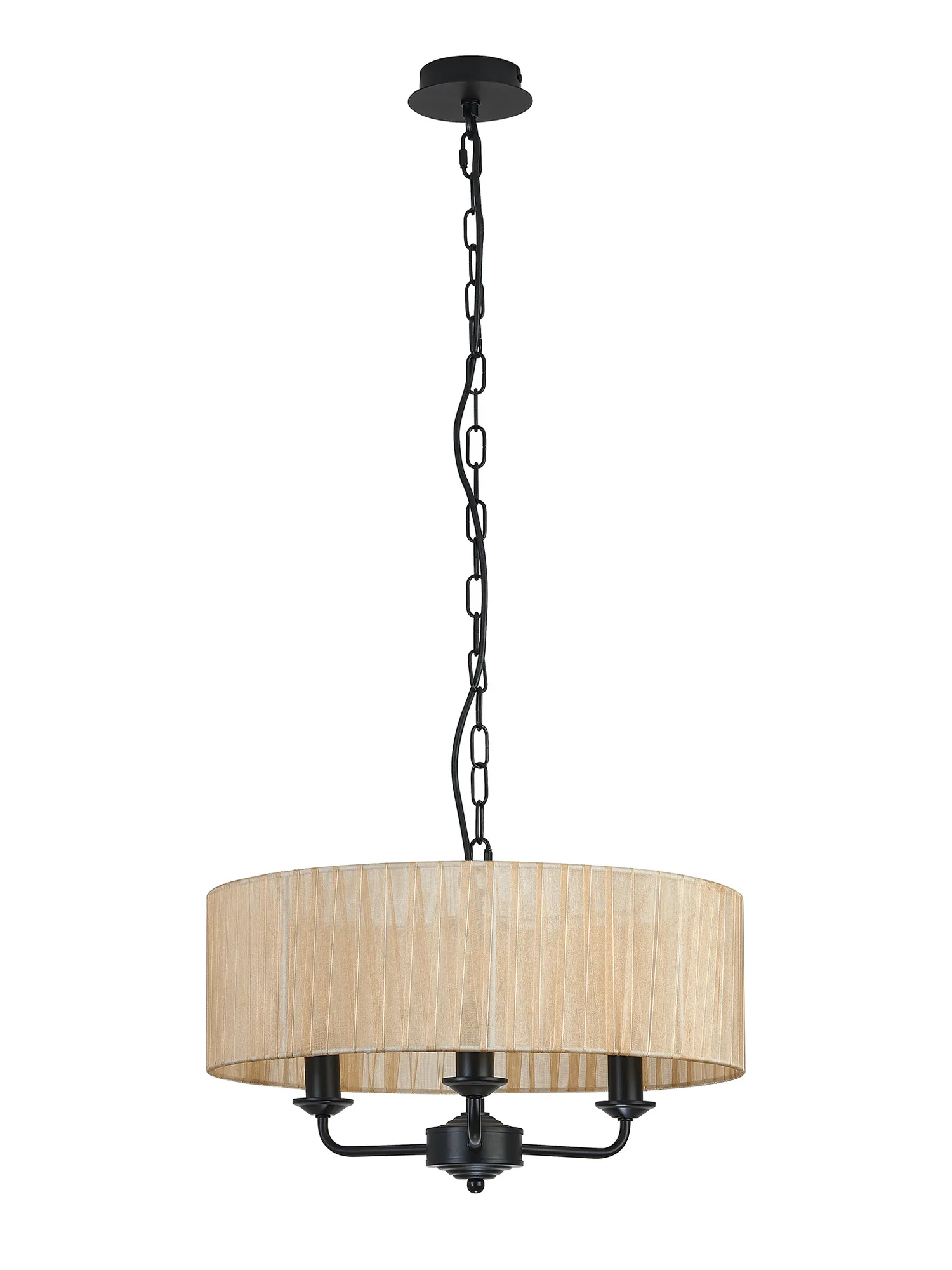 Banyan 45cm 3 Light Pendant Matt Black, Soft Bronze DK1029  Deco Banyan MB SB